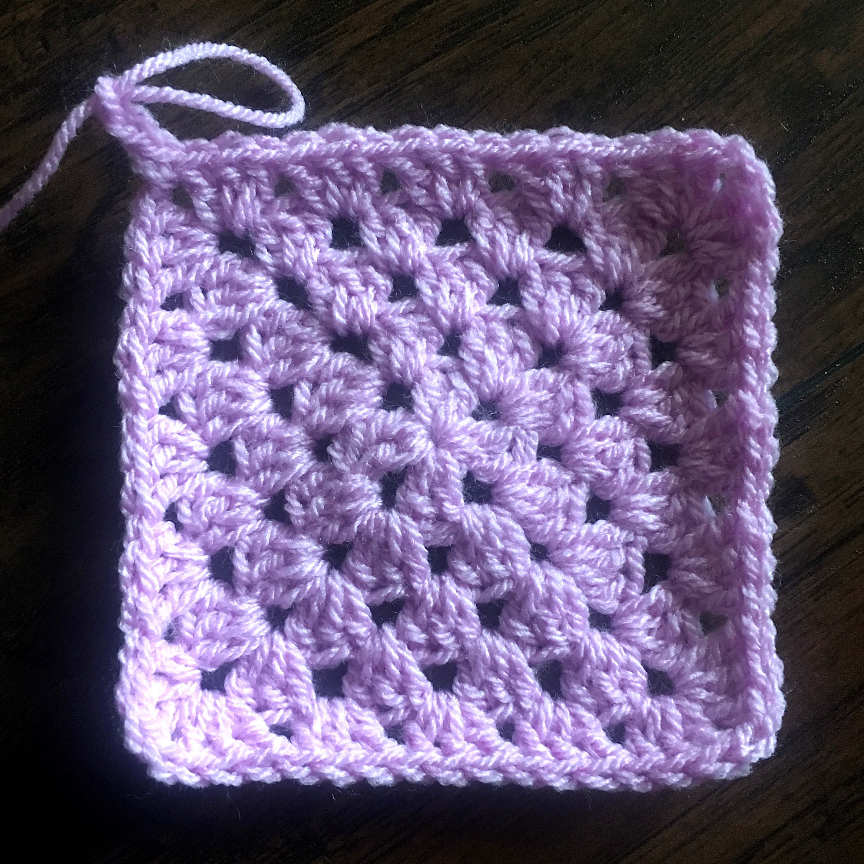 Crochet Plain Granny Square, One Color or MultiColor cypresstextiles