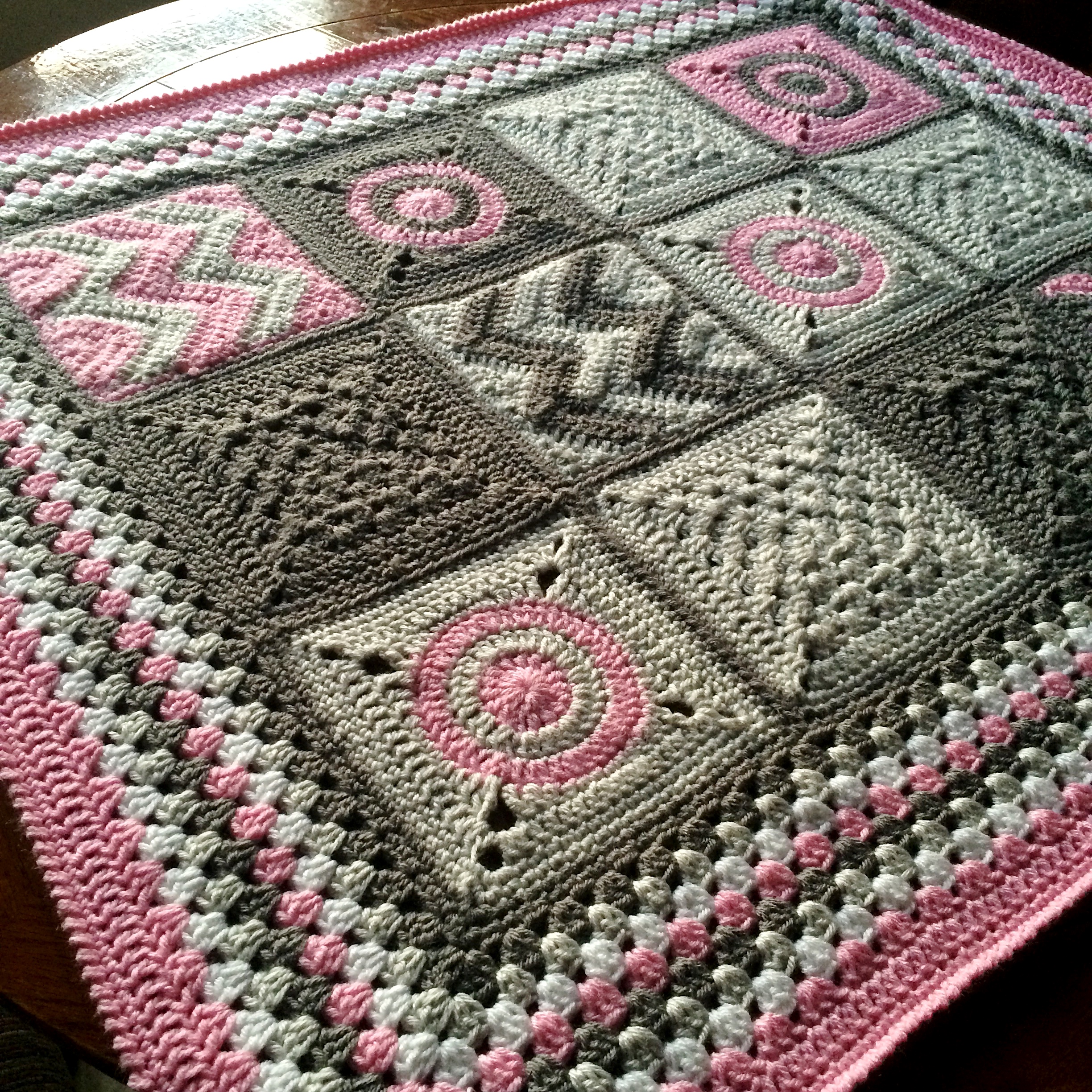  Crochet  Baby Blanket Pattern Modern Patchwork  cypress 