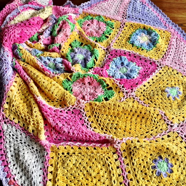 Spring Flatlay Crochet Blanket Pattern | cypress|textiles
